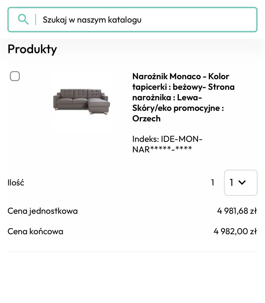 Naroznik Monaco - Gwarancja