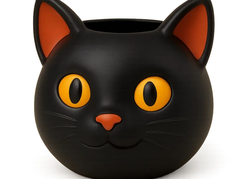 Porta Doces Gato Preto com Alça