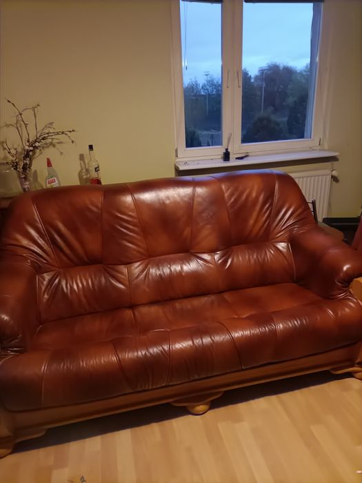 Kanapa skórzana plus fotel