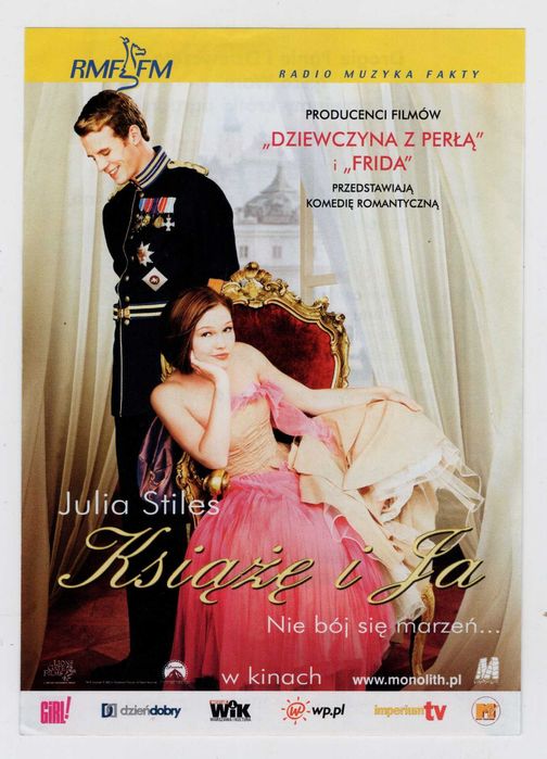 Ulotka Kinowa Książę i Ja (2004) Julia Stiles