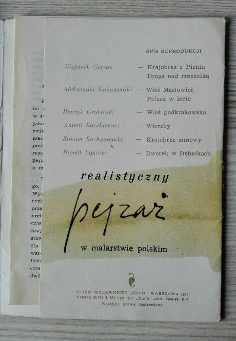 Pocztówki / Realistyczny pejzaż w malarstwie polskim, seria II / RUCH