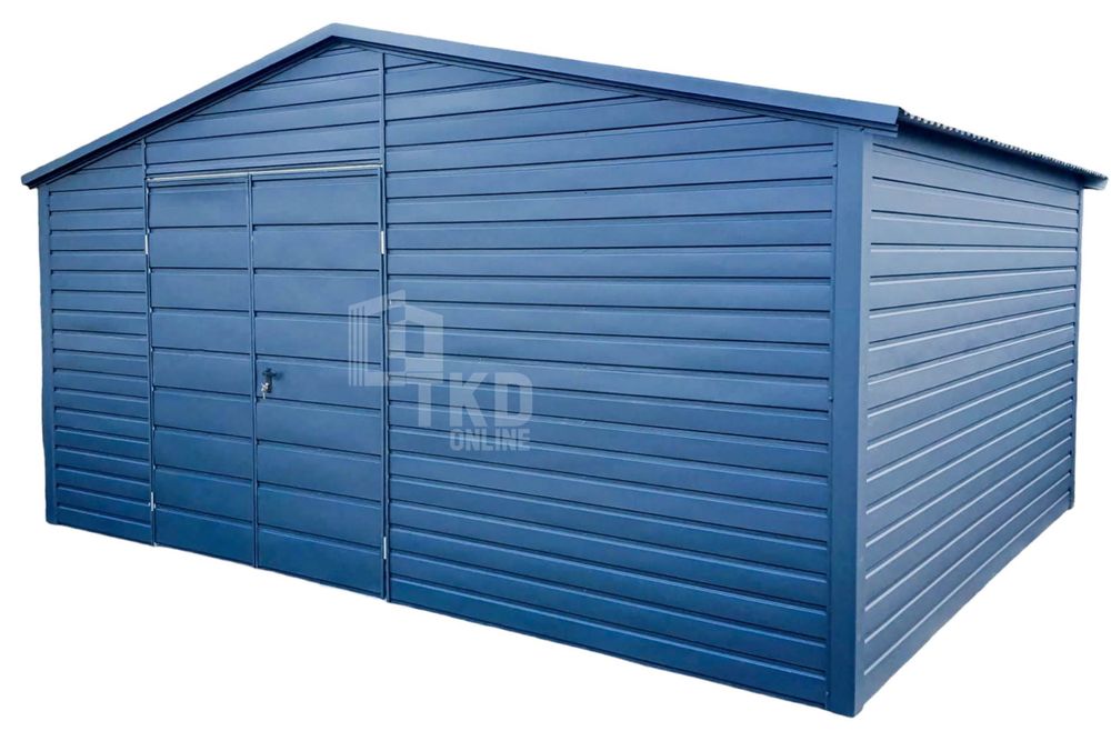 Schowek - Domek Ogrodowy 5X4M - Brama Dwuskrzydłowa Antracyt  Tkd232