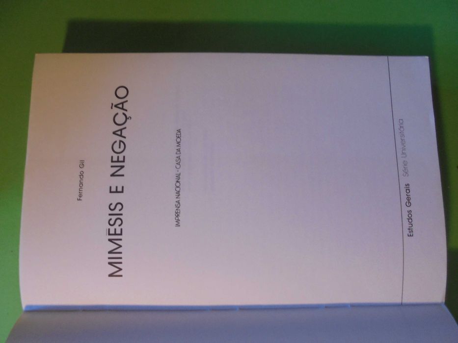 Gil (Fernando);Mimésis e Negação