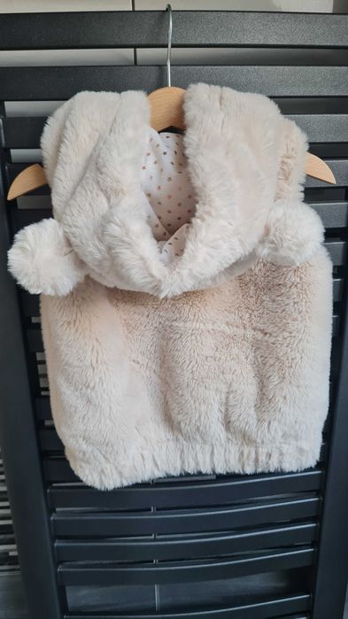 Kamizelka z kożuszkiem dziewczęca Nutmeg 86/92