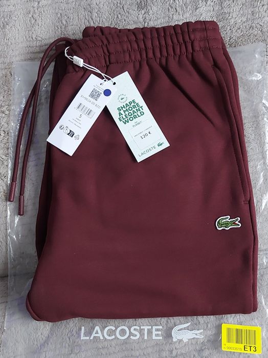 Spodnie dresowe Lacoste, bordowe. 100% oryginalne.