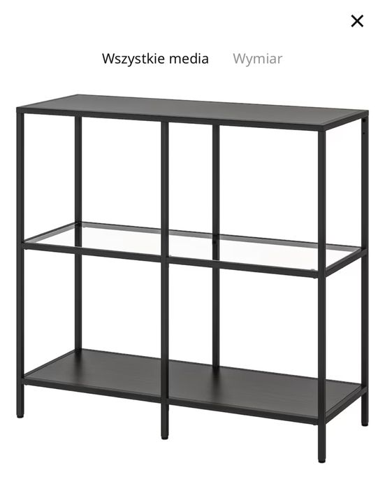Szafka regal metalowa czarna VITTSJÖ ikea
