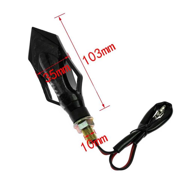 Par piscas LED seta orelhas moto cafe racer
