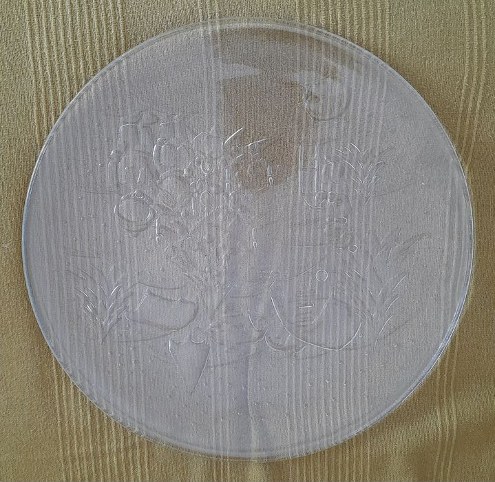 Prato vidro 30 cm bolos