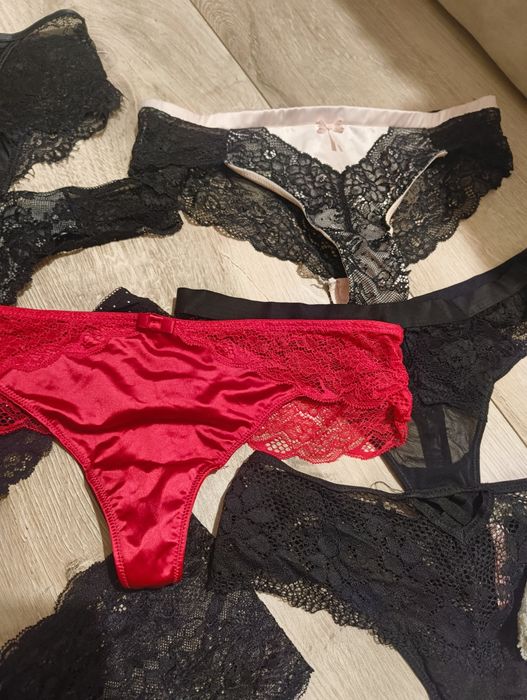 Komplet majtek koronkowych stringi brazyliany r.M 14 sztuk