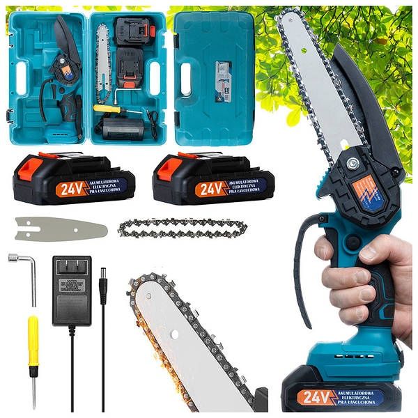 Пилка акумуляторна пила Domotec   Сучкоріз 2 АКБ міні пилка