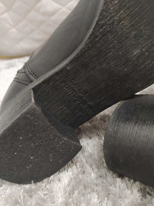 Botas pretas de pele genuína tamanho 37 novas Drakart