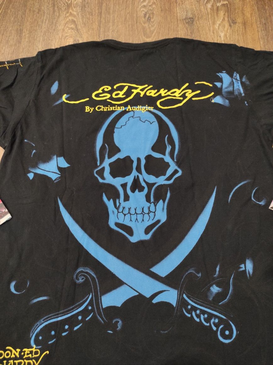 XL Ed Hardy оригінальний чоловічий лонгслів, футболка