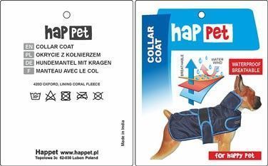 kurtka dla psa happet 281b granatowa xs-25 cm dla psa