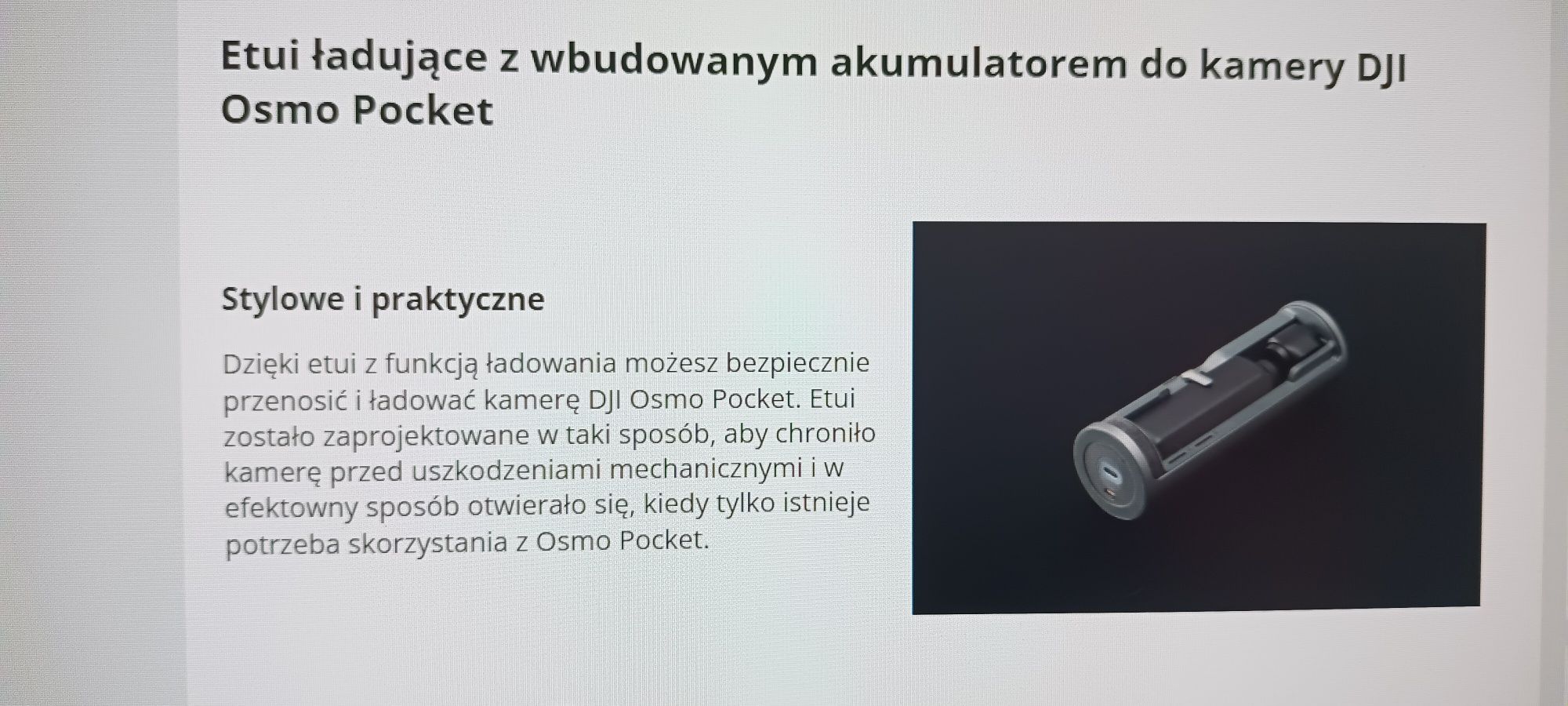 Wyprzedaż garażowa - nowy oryginalny DJI Osmo Pocket charging case