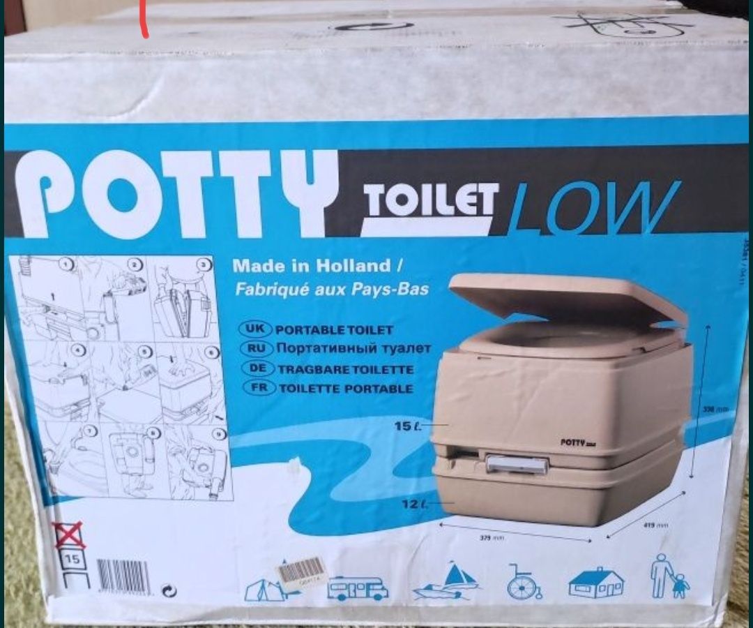 Біотуалет Potty переносний,зі змивом