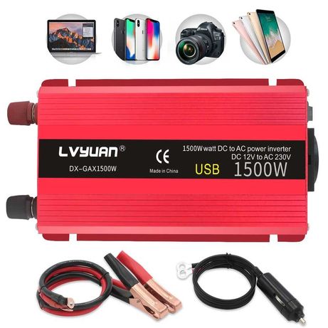 Przetwornica napięcia LVYUAN 12V/230V 1500W USB