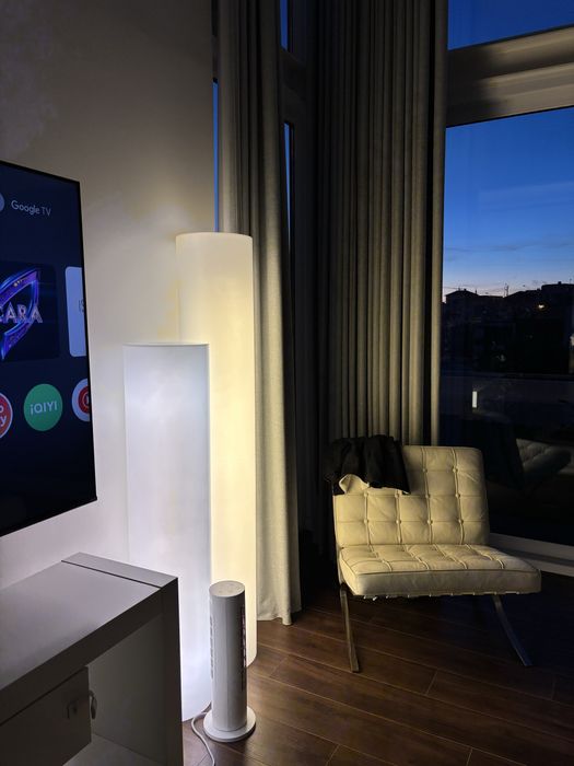 Candeeiros de pe cilindrico em pvc