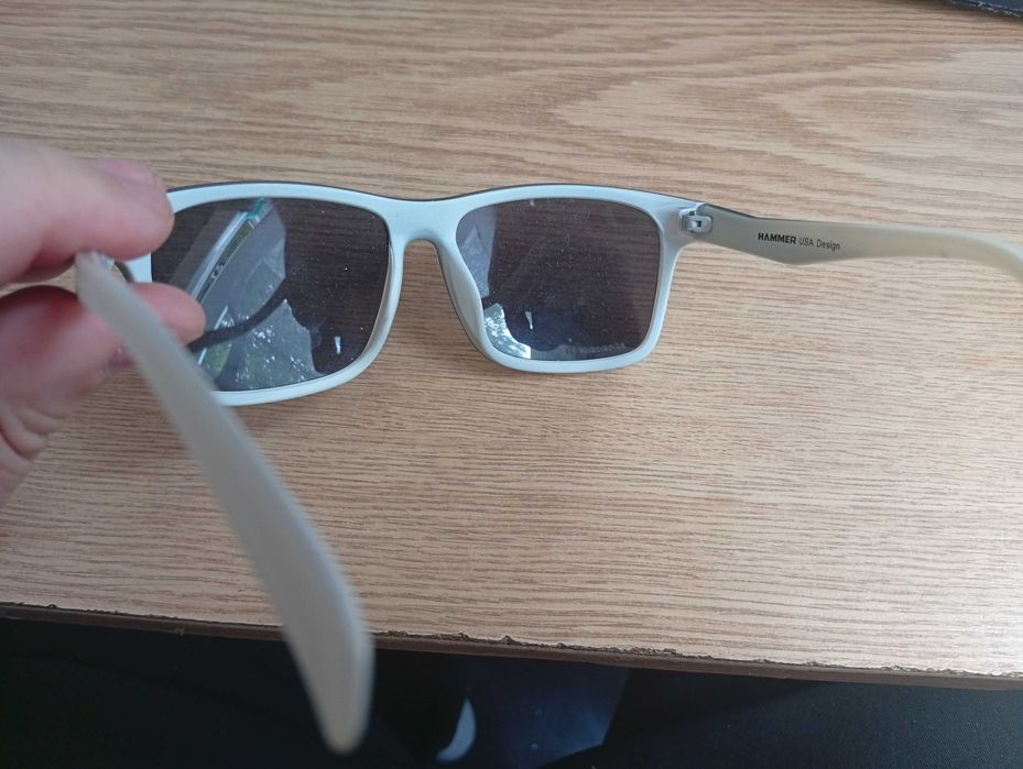 Okulary przeciwsłoneczne 2 białe-czarne