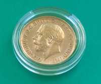 Moeda 1 Sovereign - George V 1911 - Libra em ouro - BELA