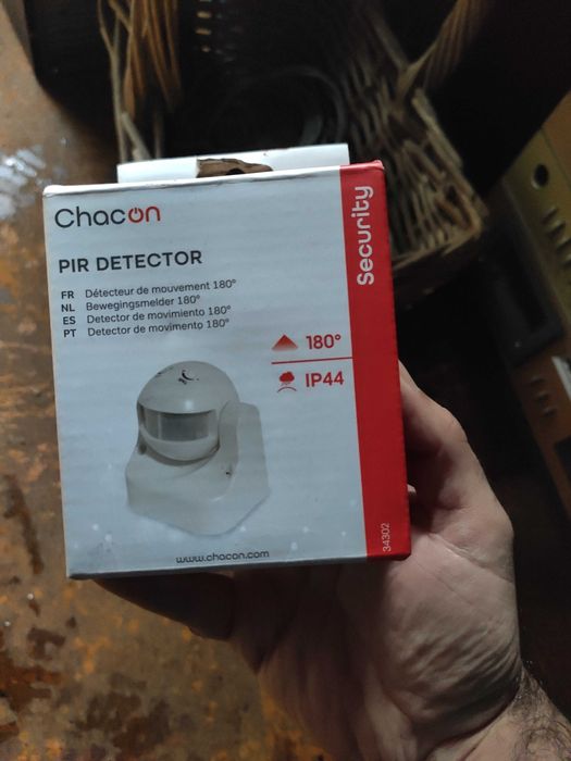 Chacon Sensor/Detetor de Movimento Pir 180º Branco