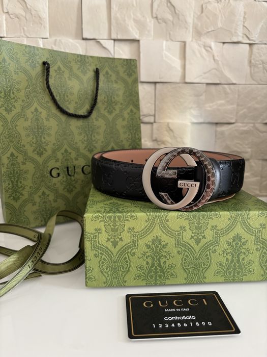 Nowy skórzany pasek Gucci