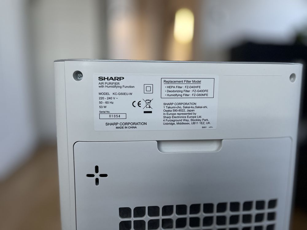 Oczyszczacz powietrza Sharp KC-G50EU-W Jonizacja Nawilżanie powietrza