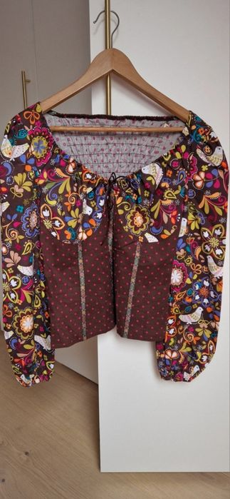 Bluzka folkowa etno boho print Vippi Design unikat slow fashion