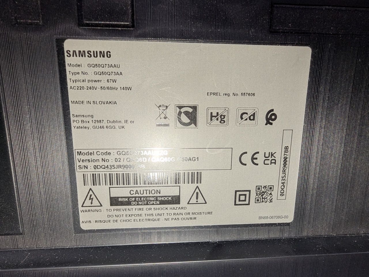 Samsung GQ50Q73A 50 дюйма QLED SmartTV / 2021 /