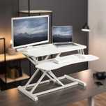 Vivo Stojak na biurko DESK-V036KW, białe biurko pod laptopa 80x40