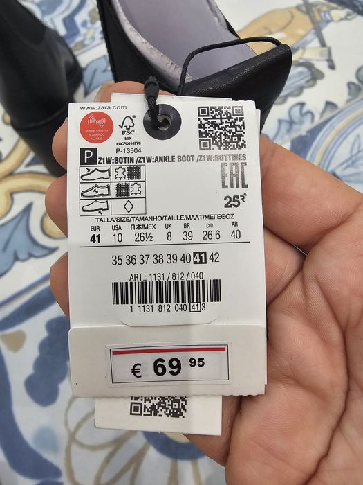 Нові шкіряні чоботи челсі Zara 41