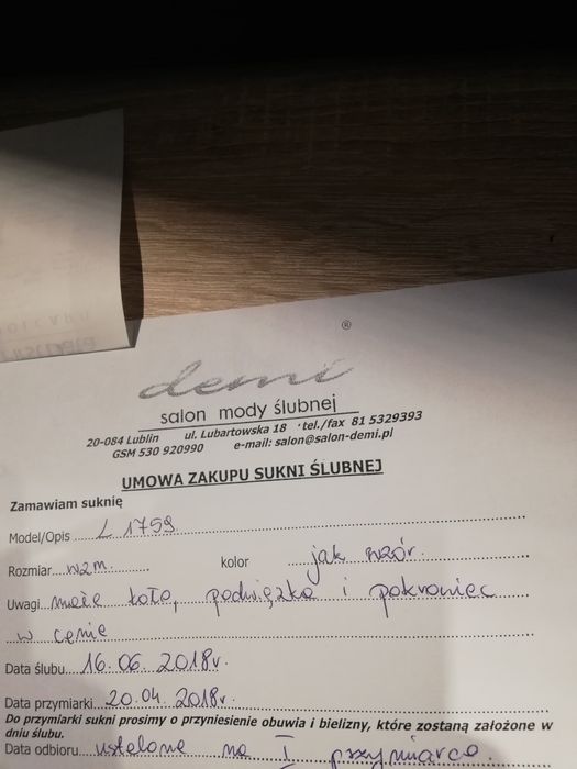 Suknia ślubna ,,Demi'' model L1759