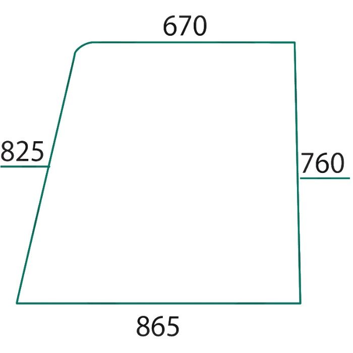 Szyba drzwi prawa górna fiat L, new holland TL, ford 4635, ACX904