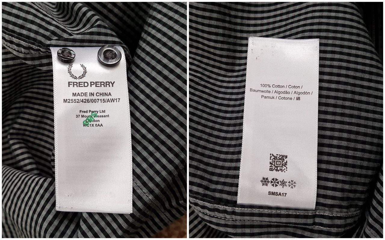 FRED PERRY сорочка оригінал M в клітинку