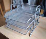 IKEA DOKUMENT Tacka na listy organizer srebrna stal