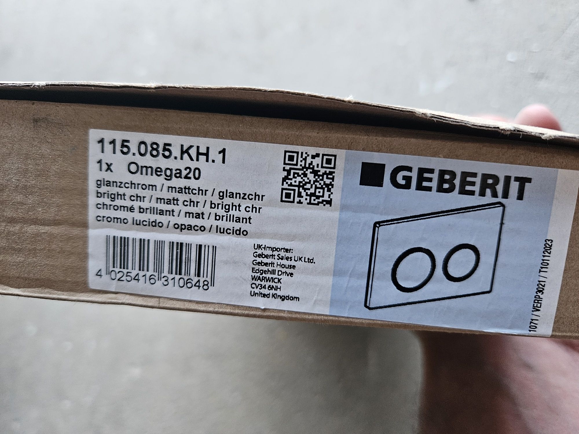 Geberit Omega20 przycisk spłukujący do WC 115.085.KH.1