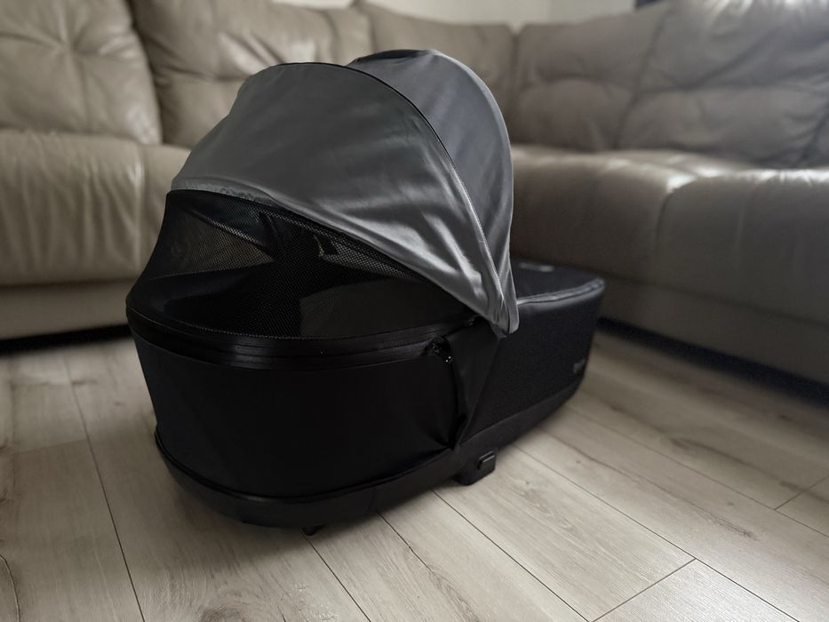Gondola Cybex Priam 4.0 Onyx Black Adaptery Folia Moskitiera Jak Nowa!