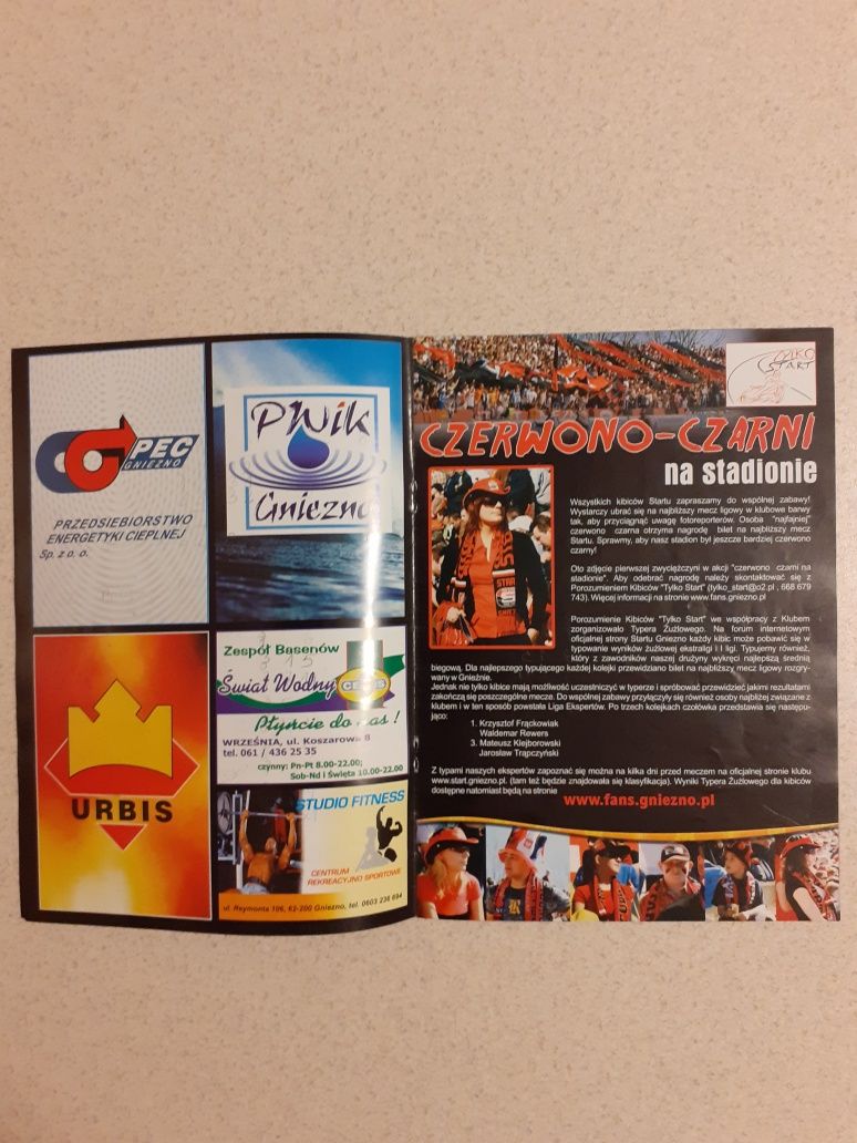 Program żużlowy 1 liga 2007 r. Start Gniezno - GTŻ Grudziądz
