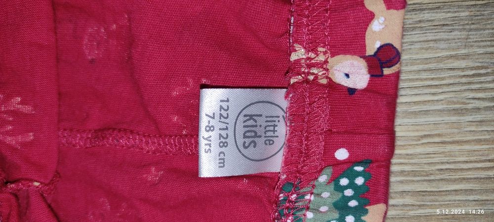 Spodnie piżama świąteczne renifery 122/128 little kids