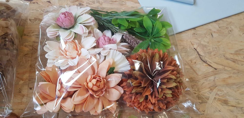 Jesienne główki kwiatowe zestaw