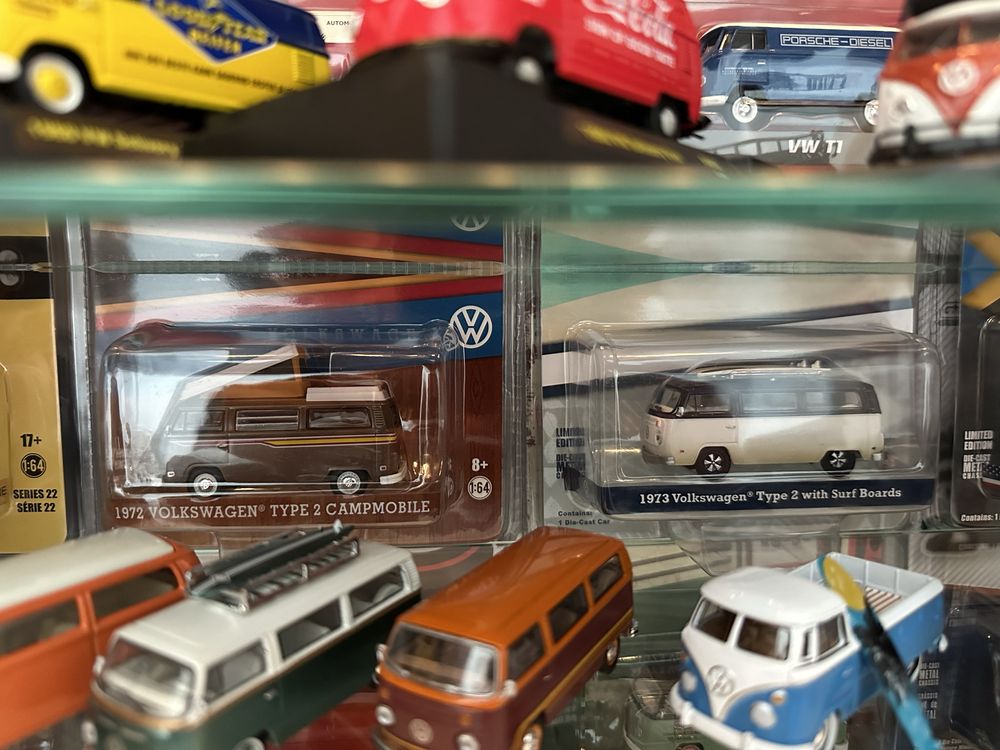 Kolekcja Greenlight Schuco Matchbox Volkswagen T1 i T2 Panel Van