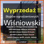 Słupy ogrodzeniowe Wiśniowski Omega Beta 100x100 60x40 różne WYPRZEDAŻ