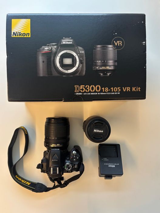 Aparat NIKON D5300 z dwoma obiektywami