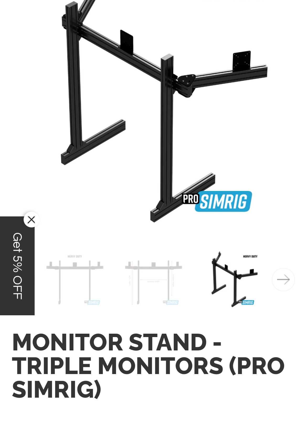 Suporte Triple Monitor ProSim – Até 32″ (Setup Sim Racing)