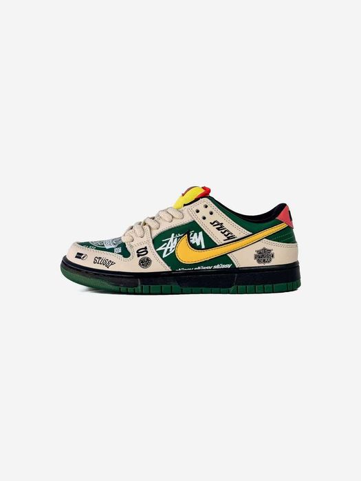 Чоловічі кросівки Nike SB Dunk Low x Stussy BMW кольорові NK704 ТОП