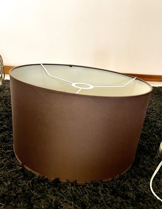 Conjunto de candeeiros teto e mesa de cor chocolate, de alta qualidade