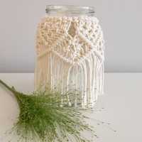 Lampion, wazon dekoracyjny makrama
