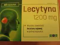 Lecytyna 1200 mg 60 kaps pamięć koncentracja prawidłowy cholesterol
