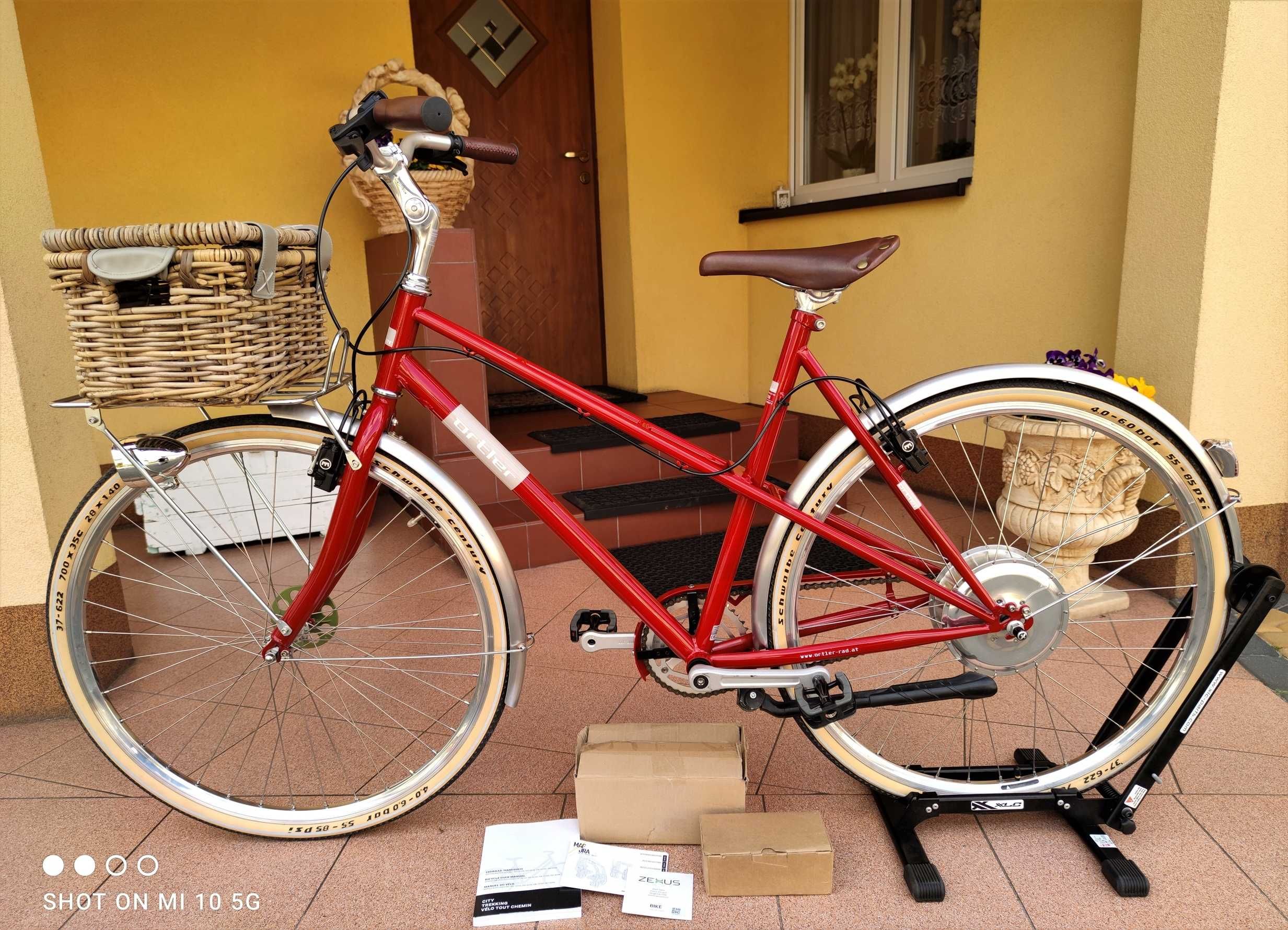 Rower damski elektryczny ORTLER Caferacer Retro POWYSTAWOWY JAK NOWY !