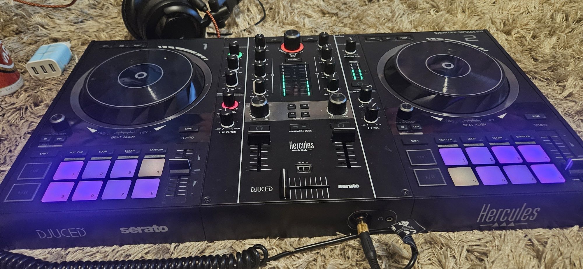 Mesa de mistura Hercules impulse 500 dois meses de uso + headphones