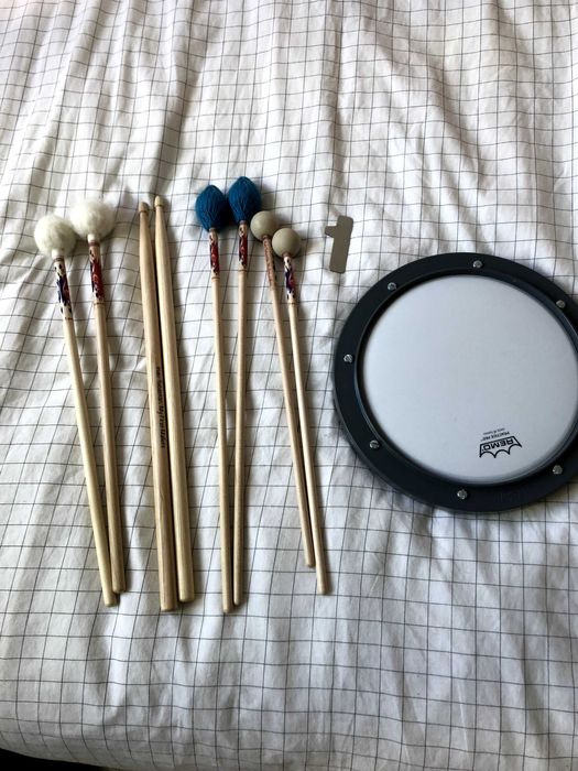 Pack Baquetas Beginner A Básico + Pad Caixa Remo 8